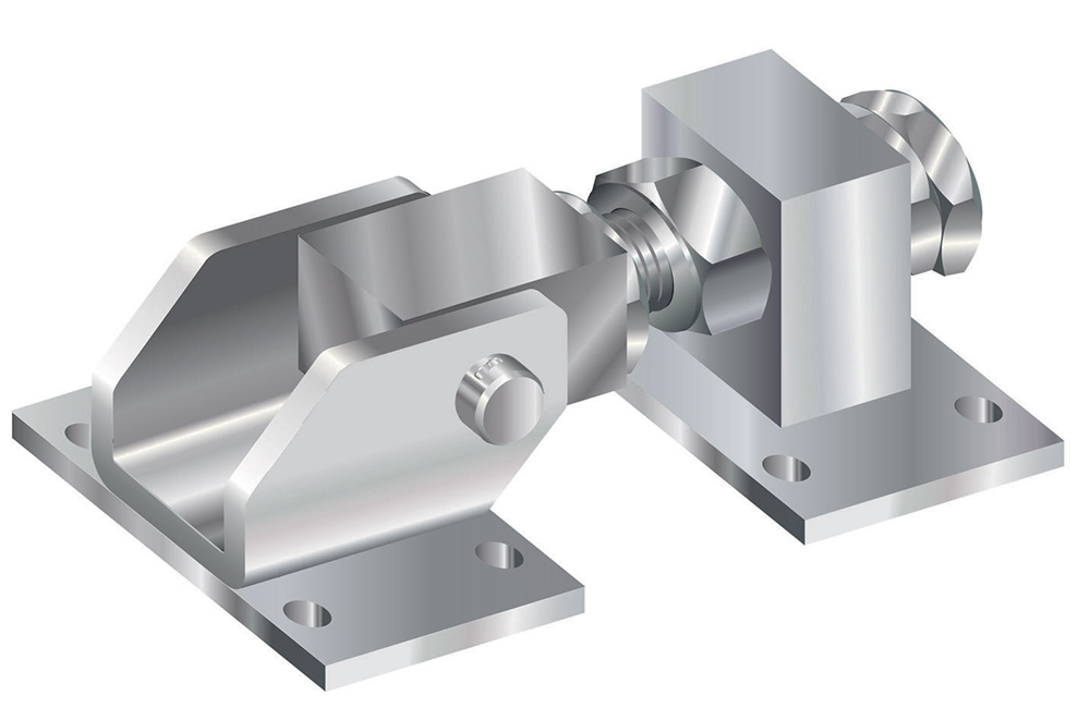 Hinge type 20MA with perforated plate